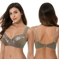 thumbnail image 4 of Curve Muse Womens Plus Size Minimizer Underwire Bra With Lace Embroidery-2 Pack-Grey,Cream-46DD, 4 of 6