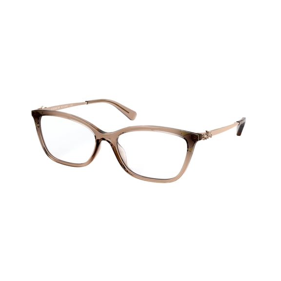 COACH HC6146U 5561 Butterfly Transparent Brown Demo Lens 53 mm Womens Eyeglasses
