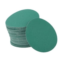 Unique Bargains Sanding Discs 3" 120 Grit Automotive Repair Round Hook and Loop Sandpaper Polyester Film Green 50 Pcs