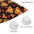 thumbnail image 3 of Wukai Cartoon Pizza Premium Polyester Fleece Pillow Covers with Hidden Zipper Closure,Luxuriously Soft and Durable-24"x24", 3 of 7