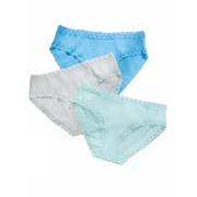 Natori JULEP/LINEN/RETRO BLUE Bliss Full Brief 3-Pack, US Small