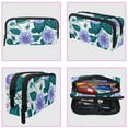 thumbnail image 3 of MUOOUM Pencil Case, Morning Glory Blossoms Pattern Large Capacity Pencil Pouch Stationery Pen Bag, 3 of 7