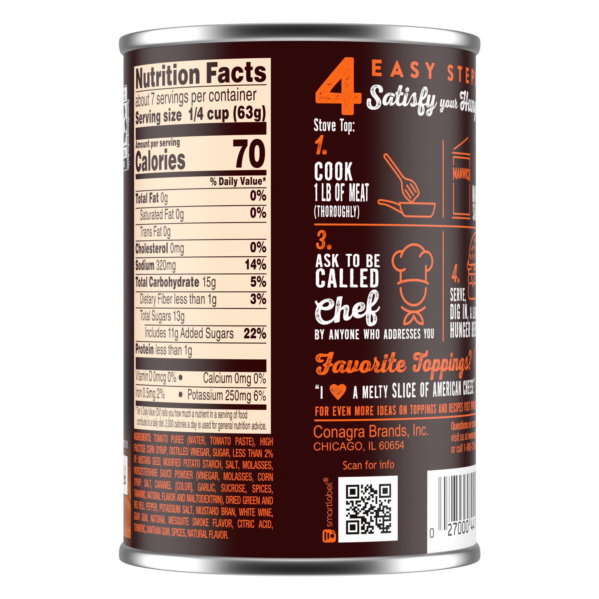 Manwich Sloppy Joe Sauce, Bold Flavor, Canned Sauce, 16 oz.