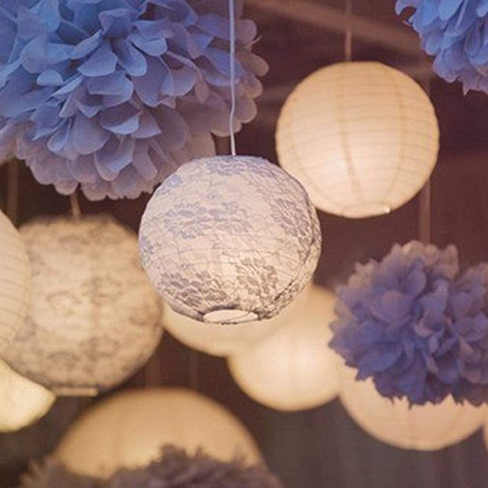 40 Round Chinese White Paper Lantern LED Light Set DIY KITS for Wedding  Party Event Sky Decoration Light 