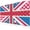 British Flag, variant on Gaming Mouse Pad - Green XXL Non-Slip Rubber Base 35.4" X 15.7" for Game Office, Park Nature Mountain Trees Mist