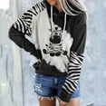 thumbnail image 3 of Cow Hoodies for Women Cute Funny Graphic Sweatshirt Hooded Casual Long Sleeve Oversized Pullover Tops with Pocket, 3 of 5