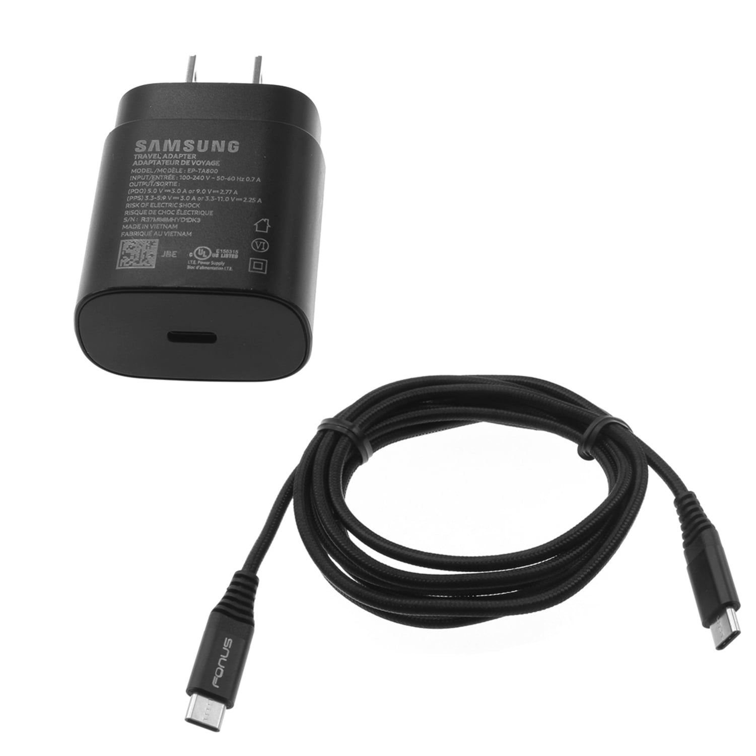 25w Fast Home Charger For Galaxy Z Flip Phone Pd Type C 6ft Usb C Cable Quick Power Adapter Travel Wall Ac Plug Cord Wire K6a For Samsung Galaxy Z Flip Walmart Com