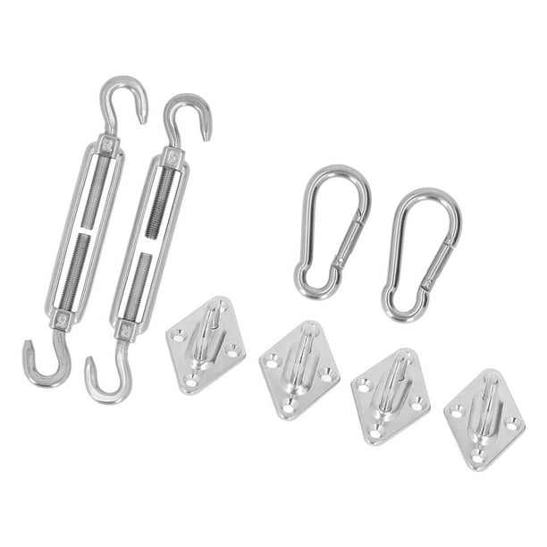 Kit De Accesorios Para Sombrilla, Juego De Instalación De Toldo Multifuncional De Acero Inoxidable 304, Ganchos Inoxidables, Mosquetones De 5 Mm Para Velas De Sombra Rectangulares