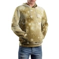thumbnail image 2 of POBUDS Hoodie, Regular Fit Sporty Pullover Hooded Sweatshirt for Men Women Elegant Gold Christmas Snowflake 3XL, 2 of 6