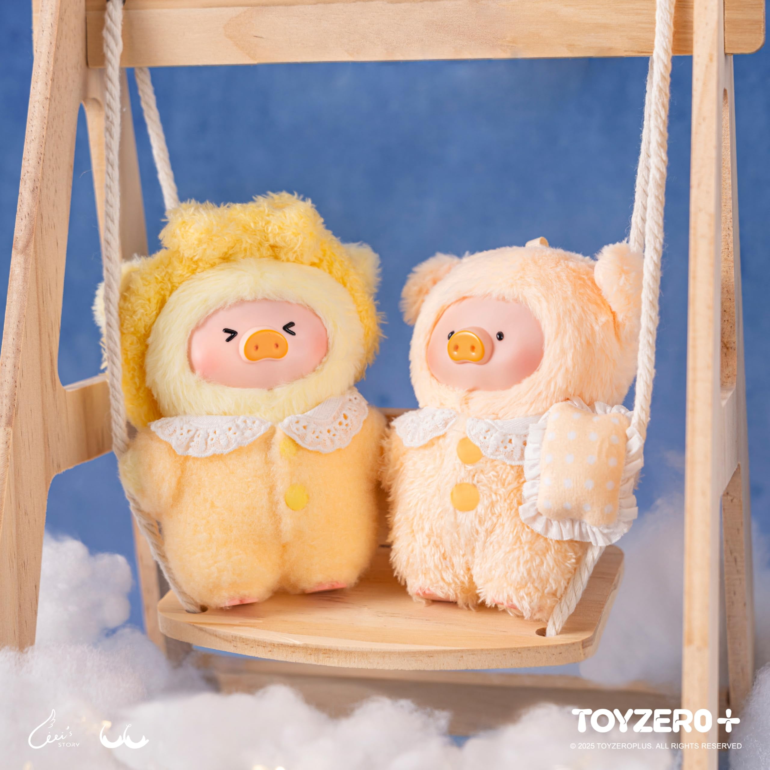 Lulu The Piggy Blind Box - LuLu's Dreaming Wonderland Series Plush Keychain Blind Boxes Figures Cute Stuffed Animals Kawai Mystery Box Toys Home Decorations Holiday Birthday Gifts, Single Box
