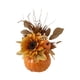 thumbnail image 5 of Calabaza artificial Con flores Macarena centro de mesa de otoño Naranja, 5 of 8