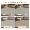 thumbnail image 7 of ODIKA 8'x10' Beige Taupe Modern Geometric Grid Pattern Washable Area Rug Contemporary Minimalist Rectangular Motif Layout Non-Slip Chair-Friendly Mat for Dining Room, Large Office, Lounge, 7 of 7