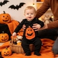 thumbnail image 3 of ANFUZAI Family Matching Halloween Pajamas Set - Pumpkin Print Long-Sleeve Sleepwear for Family Holiday Loungewear, 3 of 8