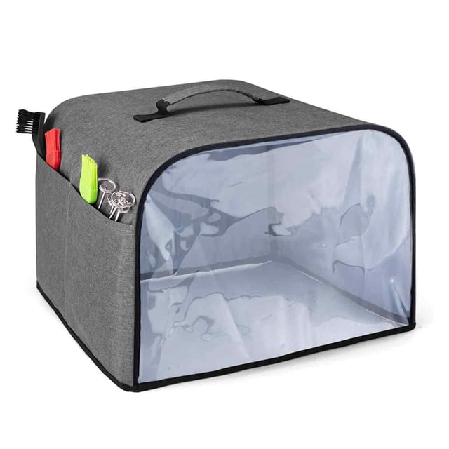 Cubierta antipolvo transparente impermeable para el panel frontal con 2 bolsillos de almacenamiento