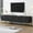 2: Black+Gold, variant on Harper & Bright Designs Modern TV Stand for 80 inch TV with Golden Legs and Handles, Media Console Table with Cabinets and Adjustable Shelves, Luxury Wood TV Cabinet with Geometric Lines, Black