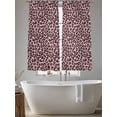 thumbnail image 5 of Pink Black Sheer Curtains 72 Inch Length 2 Panels Set, Elegant Modern Abstract Art Luxury Voile Window Treatment Rod Pocket Curtains Sheers Drapes for Bedroom/Living Room/Kitchen 52"x72"x2, 5 of 7