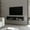 Black, variant on White Melamine Wall Unit - Ideal for 40 - 49 Inch TVs
