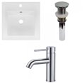 thumbnail image 1 of American Imaginations 16.5-in. W 1 Hole Ceramic Top Set In White Color - Drain Incl. AI-32967, 1 of 9