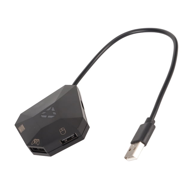 Game Controller Adapter, Portable Keyboard Mouse Adapter Stable Cable Connection Plug and Play Customized Mapping for Game Console