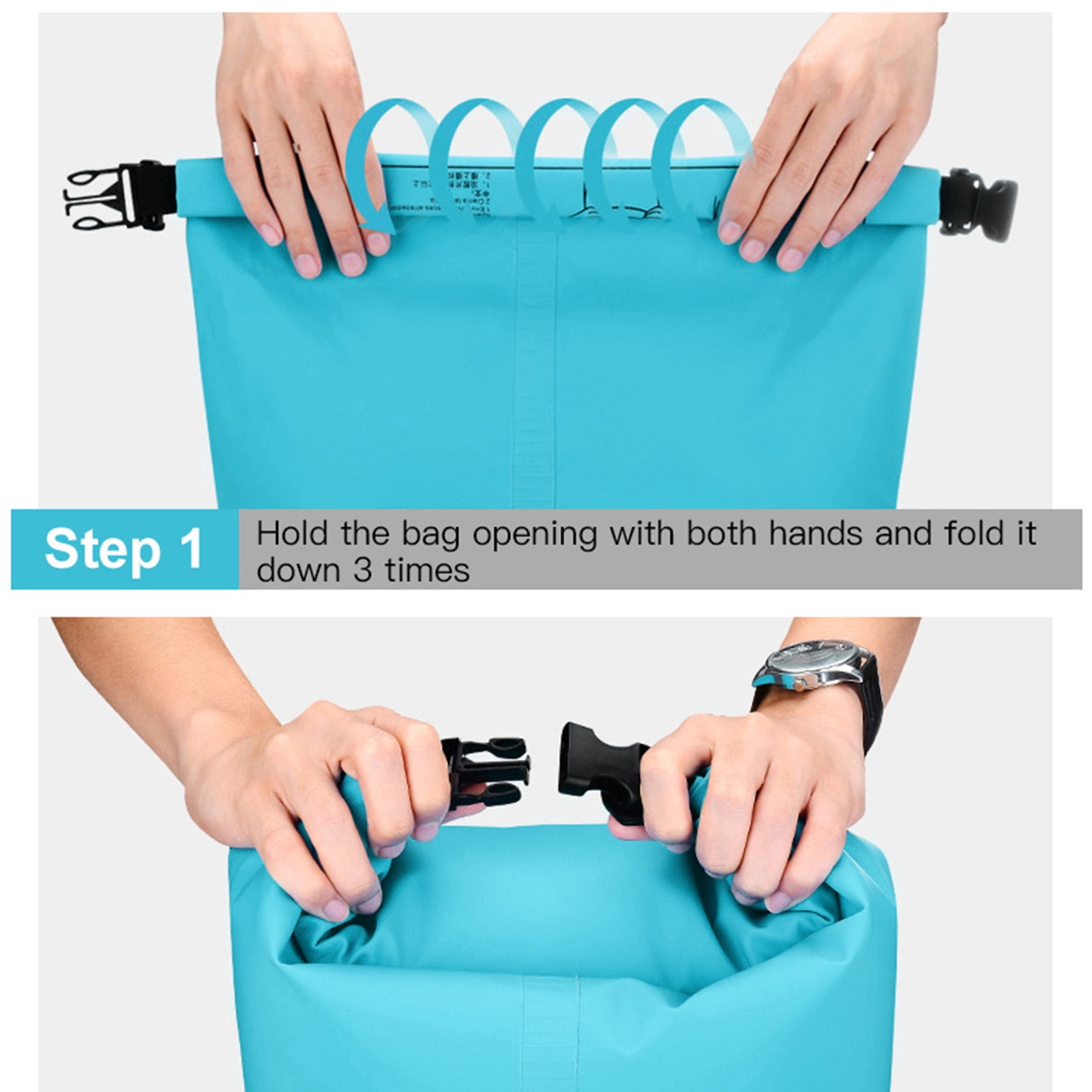 Nieyigj Water Resistant Dry Backpack 20 Liters PVC Drifting Bag for Outdoor Kayak Beach Trips, Dual Units 23.23 inches / 59 cm - Emerald Green