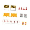 thumbnail image 1 of Juego de 14 señales de tráfico en miniatura, minibloques de carretera, coleccionables, conos de tráfico en miniatura, señales de carretera a escala, 1 of 9