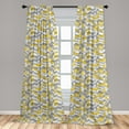 thumbnail image 5 of Ambesonne Vintage Curtains, Home Style Zig Zag, Pair of 28"x95", Grey Yellow, 5 of 5