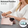 thumbnail image 5 of Allytechgroup iPhone 16 Wallet Case, RFID Blocking Zipper Pocket Ring Holder Kickstand Bumper Shockproof Portable Durable Phone Case for Apple iPhone 16, Rosegold, 5 of 8