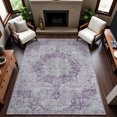thumbnail image 6 of Addison Rugs Mayfield Premium Machine Washable Traditional Global Purple Rectangle Rug, 8' x 10', 6 of 6