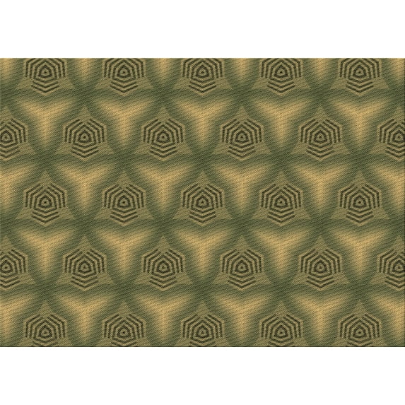 Ahgly Company Indoor Rectangle Patterned Dark Golden Rod Brown Area Rugs, 7' x 10'