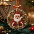 thumbnail image 5 of Acrylic Christmas Ornaments DIY Pearl Art Kits for Adults, Santa Claus Hanging Diamond Art Christmas Ornaments Set with Pearls, Special-Shaped Gems & Velvet Ribbon, Christmas Decor Craft, 5 of 7