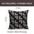 thumbnail image 2 of LALILO Throw Pillow Covers With Stripes Stylish Geometric Lattice Cushion Cover 18" x 18", 2 Pack, 2 of 6