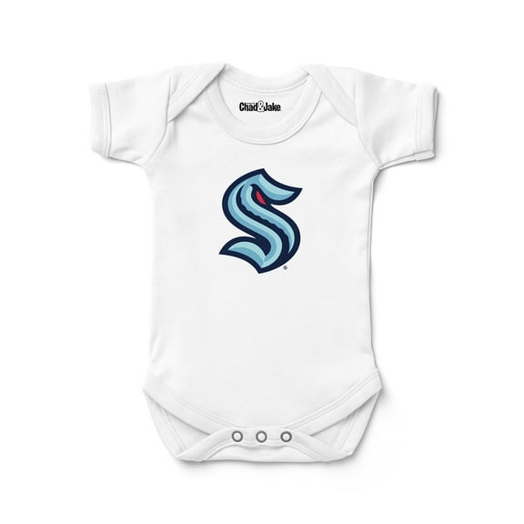 Newborn & Infant Chad & Jake White Seattle Kraken Logo Bodysuit