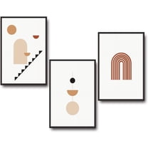 IDEA4WALL 3 Piece Framed Canvas Wall Art for Living Room, Bedroom Mattis and Brutalist Canvas Prints for Modern Home Decoration Ready to Hang