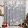 thumbnail image 6 of Small Stall Shower Curtain 36x72 Inch Narrow Half Size Christmas Grey Snowflakes Bath Curtains Bathroom Decor, Winter Xmas Modern Minimalist Waterproof Fabric Shower Curtain Set with Hooks 36 Inch, 6 of 8
