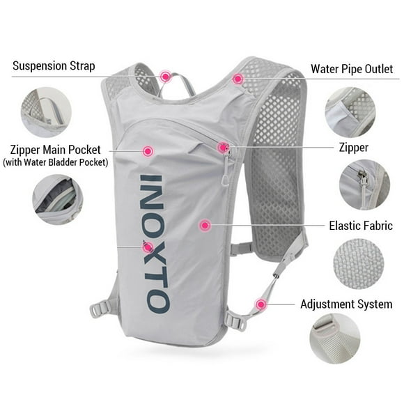 Storage bag,5l Vest Breathable 1.5l Water Bladder With 1.5l Water Breathable With 1.5l Vest Breathable With Bladder And White Mewmewcat Bladder Men Women