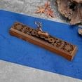 thumbnail image 6 of CUTICATE Burner Holder Stick Stand Carved Table Centerpiece Lying Censer Box for Office Living Room Temple Deer Copper, 6 of 8
