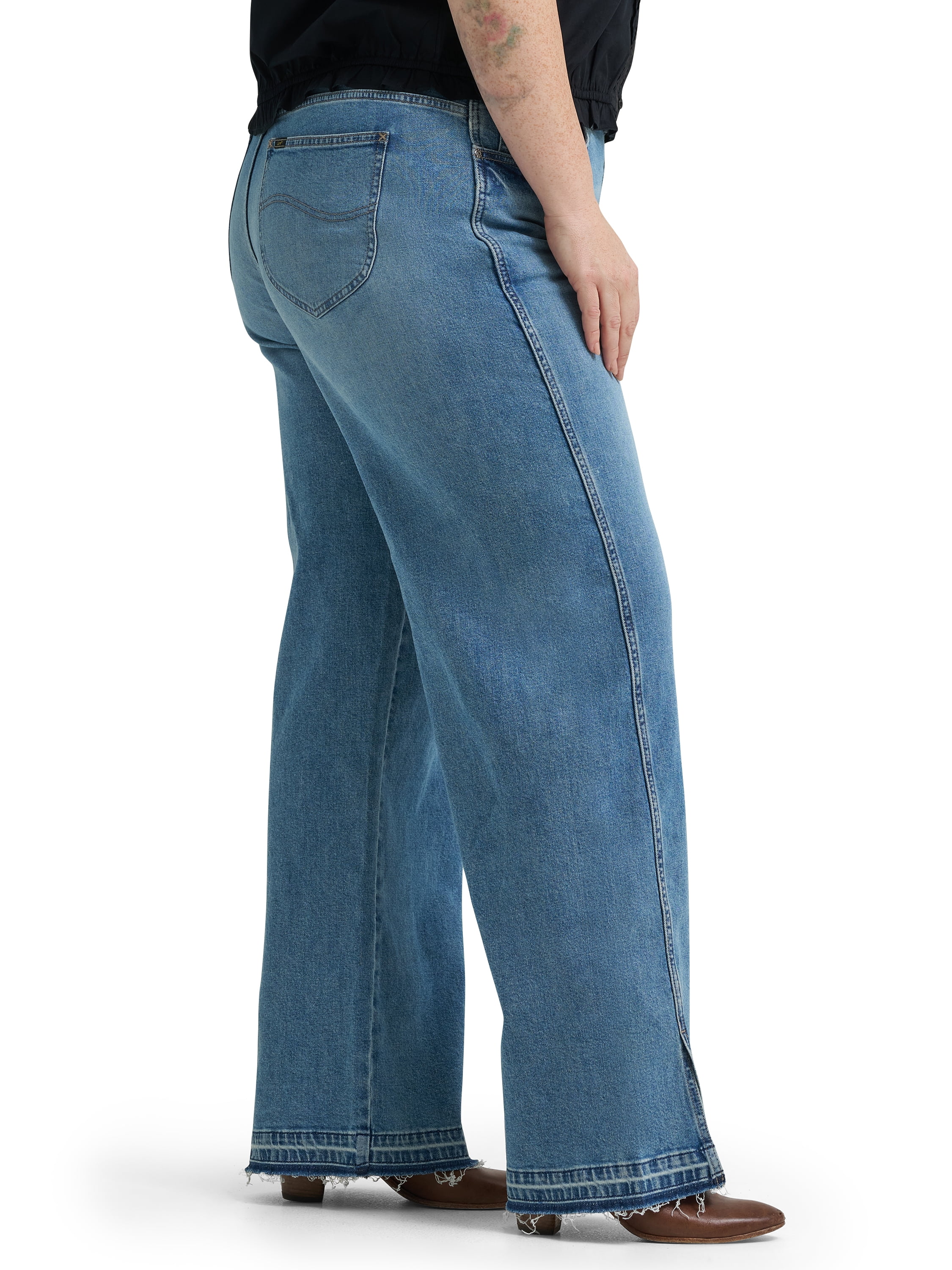 Lee® Women's and Plus Loose Fit Rider Denim Jeans with Released Hem