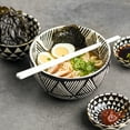 thumbnail image 4 of (2 pack) Thyme & Table Triangle Ceramic Ramen Noodle Bowl with Chopsticks, 4 of 7