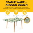 thumbnail image 4 of Spring White Daisy Table Cloths for 4 Foot Rectangle Tables, Flowers Green Leaves Pastoral Botanical Patio Waterproof Elastic Fitted Tablecloths, Washable Rectangular Table Cover for Camping, 4 of 8
