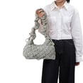 thumbnail image 4 of Bolso Hobo Hinchado Mano Plisado para Mujer Suave Al Aire Libre, 4 of 9