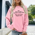 thumbnail image 2 of HNMKIU Sweatshirt for Women with See This Is Why I Wanted To Stay Home Letter Print Funny Sarcastic Shirts Crewneck Sweatshirt Light Pink,S, 2 of 4
