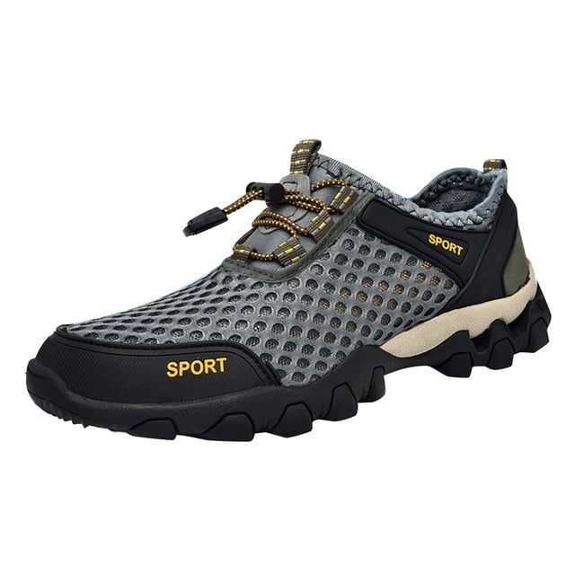 Espadrilles pour Hommes Été en Maille Chaussures de Marche pour Hommes Chaussures de Randonnée Respirantes Confortables Chaussures Décontractées pour Hommes Marche Voyage en Plein Air Mode
