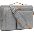 thumbnail image 2 of 360 Protective Laptop Shoulder Bag,15-15.6 inch Computer Bags Compatible with MacBook Pro 16 inch, HP, Dell, Lenovo, Asus Notebook,Side Open Messenger Bag with 4 Zipper Pockets, Gray, 2 of 2