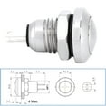 thumbnail image 2 of Push Button  Push Button Switch  Momentary Push Button  Car Momentary Push Button 1A 24V 8mm Mini Waterproof Car Momentary Push Button Power Switch Nickel Plated Brass, 2 of 8