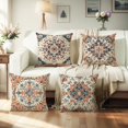thumbnail image 3 of Boho Pillow Covers 18x18 Set of 4 Throw Pillow Covers Farmhouse Decorative Cushion Cases for Sofa Couch Living Room Outdoor Home Decor, 3 of 6