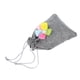 thumbnail image 5 of 12 bolsas de lona con cordón, bolsitas de té, dulces, regalo de recuerdo gris, 5 of 9
