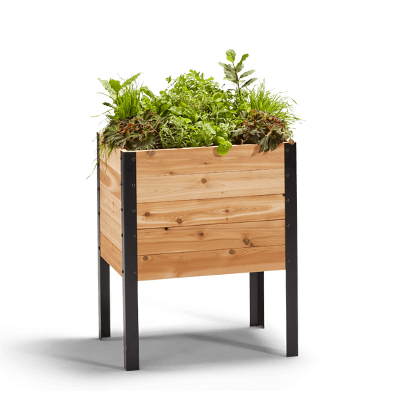 Cedar Planters 18" x 24" Outdoor Raised Garden Bed - 100% Canadian Western Red Cedar Elevated Planter Kit, 30" Tall
