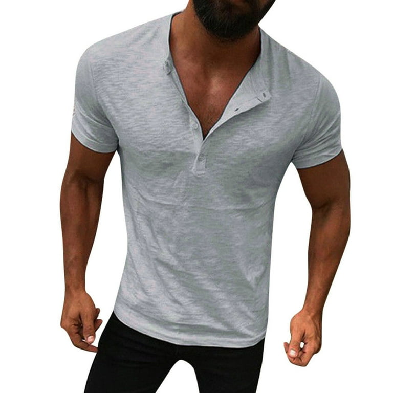 henley shirt short sleeve walmart