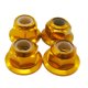 thumbnail image 1 of Vogacara RCGOFFLOW 4 Uds tuerca de neumático duradera y resistente al óxido de aleación de aluminio para tuerca de neumático 1/10 Rc HPI Kits de construcción modelo Dorado, 1 of 6