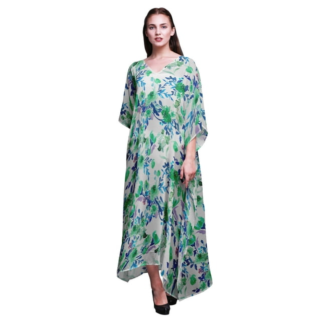 Bimba Ladies Plus SizeKaftanSummer Wear Beach Coverup Kimono Caftan